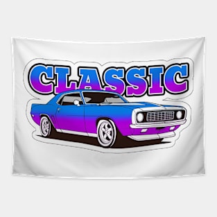 Classic Car- Camaro Illustration Tapestry