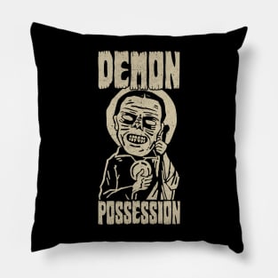 Demon Possession Vintage Halloween Pillow