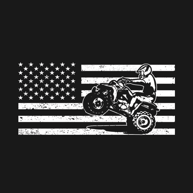 American Flag Four Wheeler Quad Men ATV Riding by anesanlbenitez