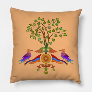 Armenian Ornamental Alphabet Tree Pillow