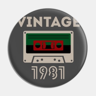 Vintage Cassette Tape - 1981 Pin