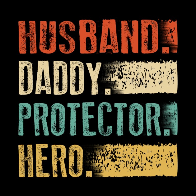 Husband daddy protector hero Cool Vintage Style Dad Gift by blacks store