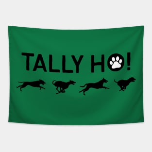 Tally Ho! With Dog print Tapestry