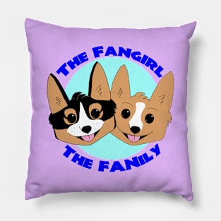 The Fangirl & The FANily Corgis Pillow