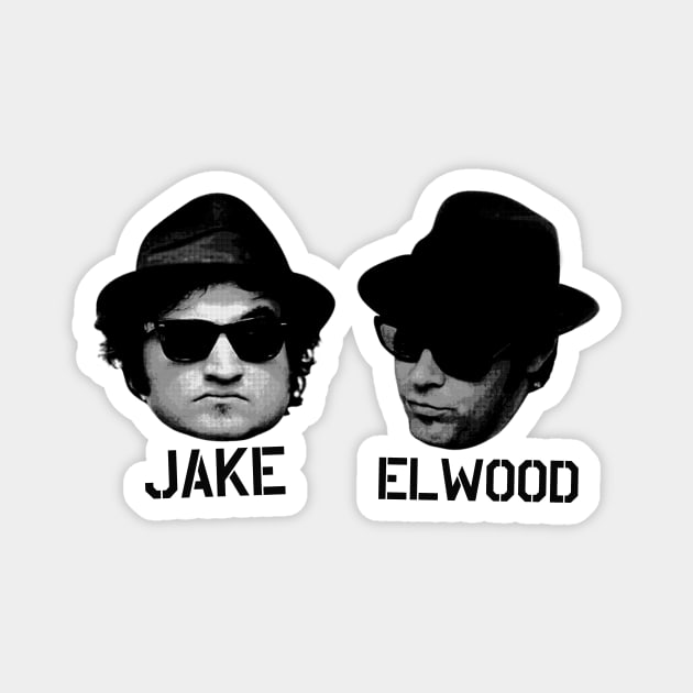 Jake & Elwood Magnet by Toby Wilkinson