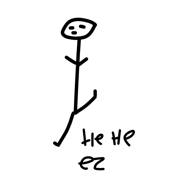 Funny "EZ" stickman Hand-drawn by hand-drawn