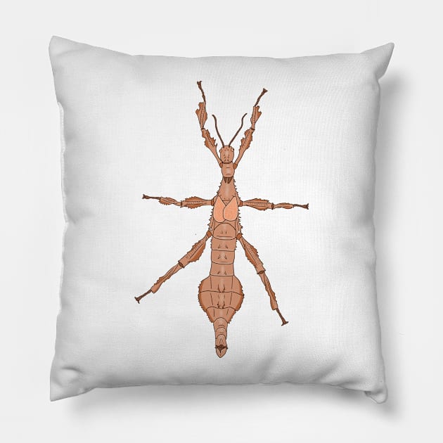 Extatosoma tiaratum Pillow by Artbychb