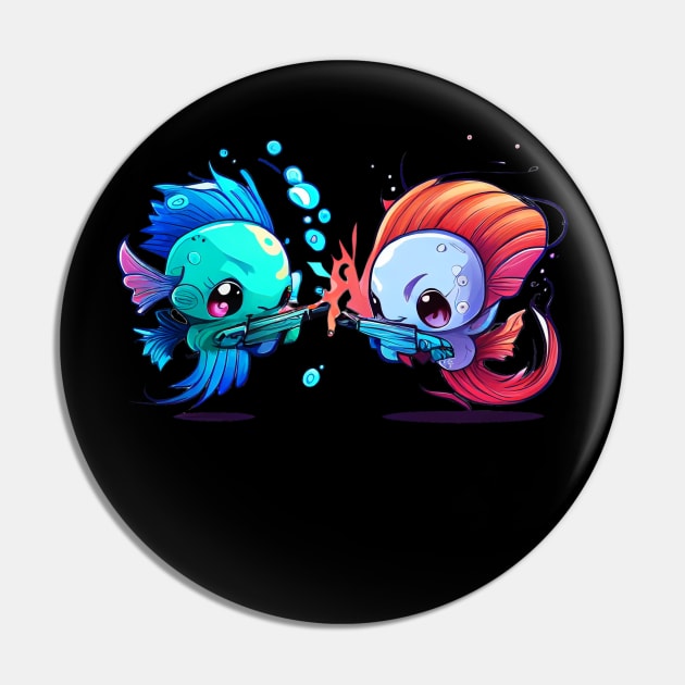 TWO COOL BETTA FISH FIGHTING Pin by aiartify