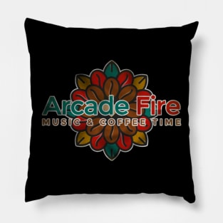 Arcade Fire Music & Coffee Time Pillow