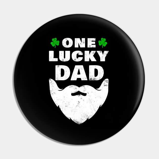 One Lucky Dad Funny St Patrick Day Gift Pin by Yasna