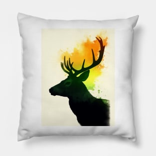 Watercolored deer Pillow