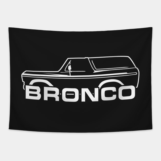 1978-1979 Ford Bronco White With New Logo Tapestry by The OBS Apparel