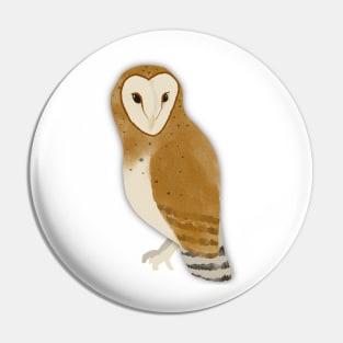 Barn Owl sitting Pin