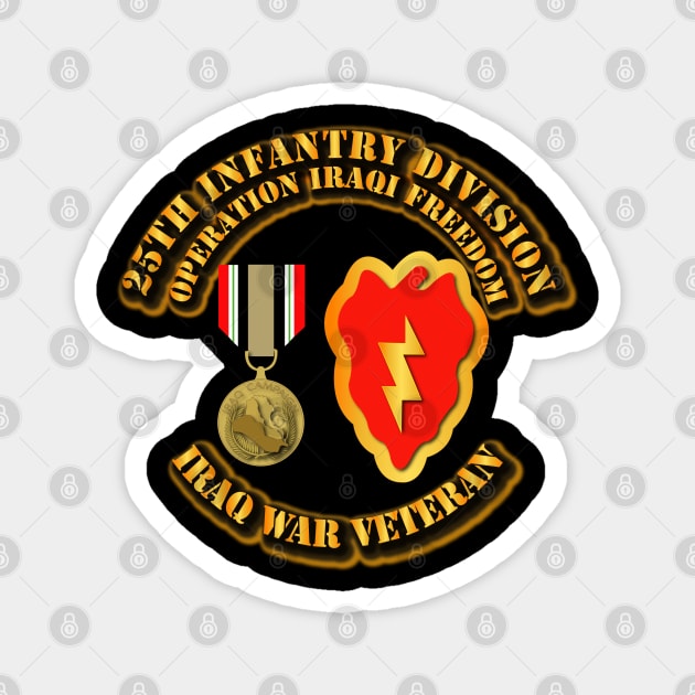 Iraq War Vet - 25th ID - Iraq Freedom w ICM Medal Magnet by twix123844