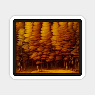 Autumn Forest Painting Magnet