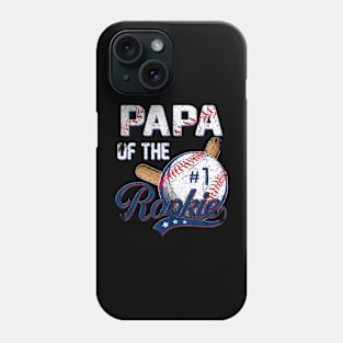 Papa of The Rookie 1 Years old Team 1st Birthday Baseball Phone Case