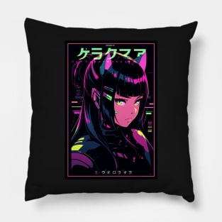 Anime Cat Girl | Quality Anime Design | Chibi Cat Girl Miaw | Manga Anime Art Pillow