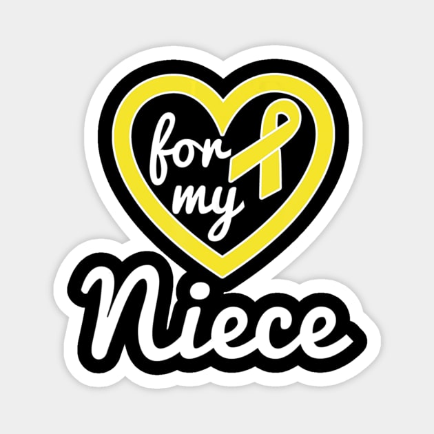 Sarcoma Cancer Shirt for Niece Ribbon Awareness Products Magnet by ChristianCrecenzio