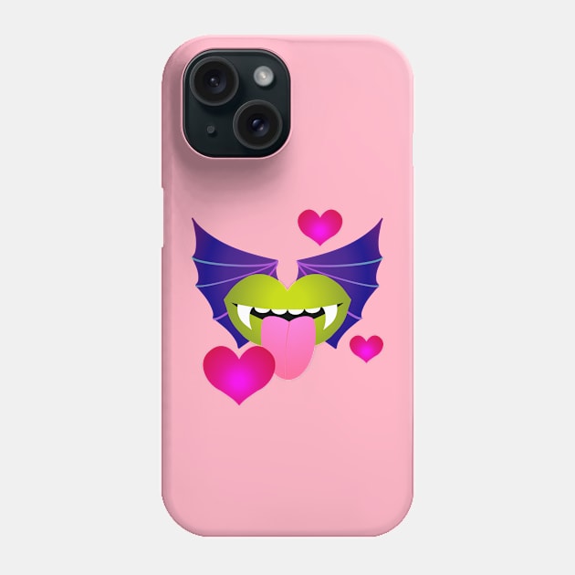 Vampire Valentine Phone Case by RawSunArt