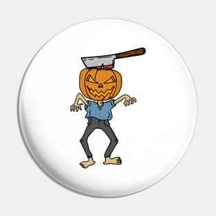 Pumpkin head halloween zombie Pin