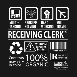 Receiving Clerk T Shirt - MultiTasking Certified Job Gift Item Tee T-Shirt