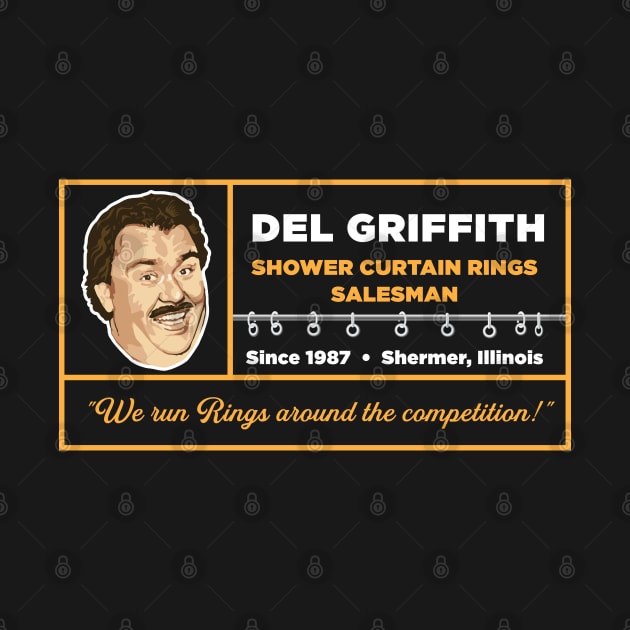 Del Griffith Shower Curtain Rings Salesman by Alema Art