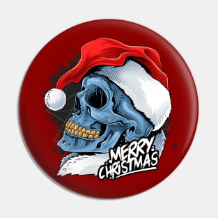 Marry Christmas Skeleton Pin