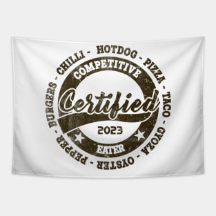 Competitive Eating Design 2 Dark Print Tapestry