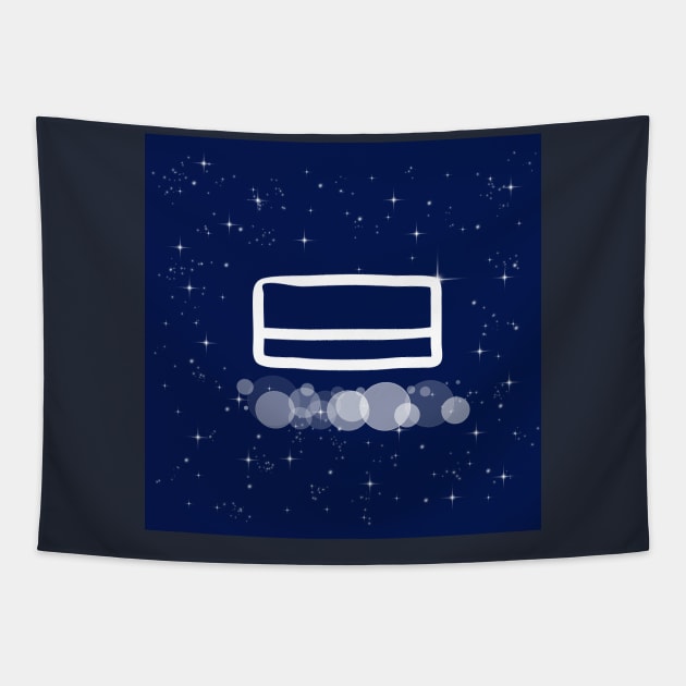 Bank card, electronic money, payment, technology, light, universe, cosmos, galaxy, shine, concept Tapestry by grafinya