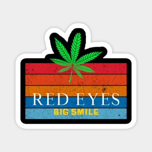 Red Eyes, Big Smile (color) Magnet