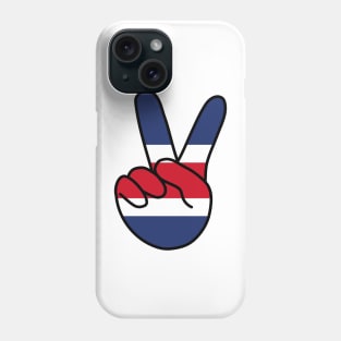 Costa Rica Flag V Sign Phone Case