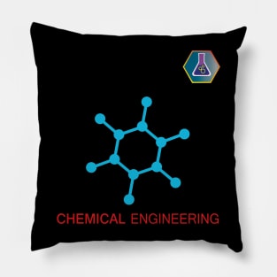 Chemical engineering text and logo Pillow