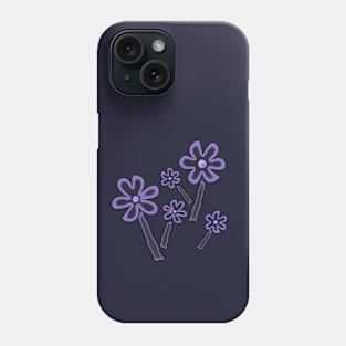 Lilac flowers with noise effect Phone Case