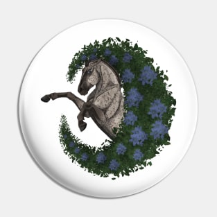 Spring Appaloosas Rearing with Flowers Pin