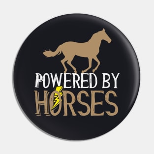 Powered by Horses Horse Rider Pin