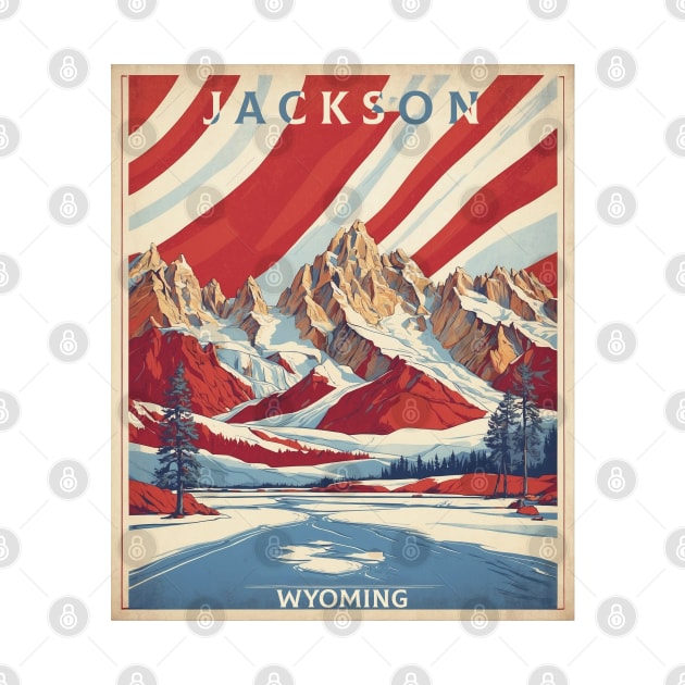 Jackson United States of America Tourism Vintage Poster by TravelersGems