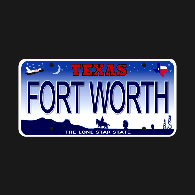 Fort Worth Texas License Plate by Mel's Designs