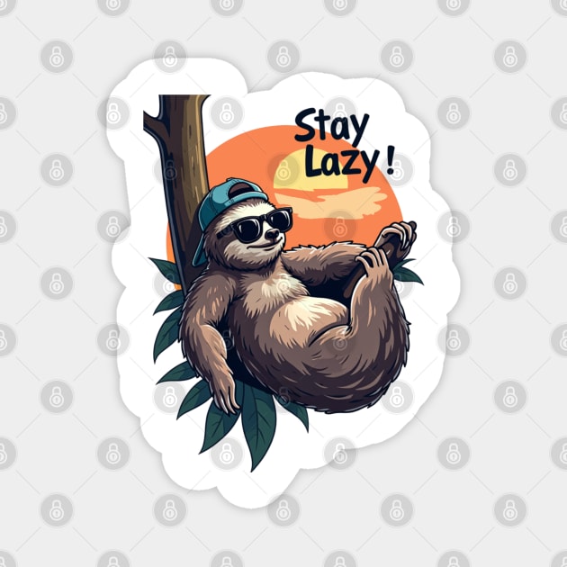 Slothful Serenity: Embracing the Lazy Life Magnet by Steve