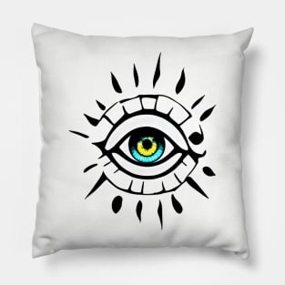 horror eyes fantastic and gotic graphic design ironpalette Pillow