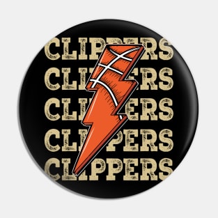 Funny Sports Clippers Proud Name Basketball Classic Pin