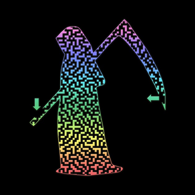 Grim Reaper Colorful Rainbow Maze & Labyrinth by gorff