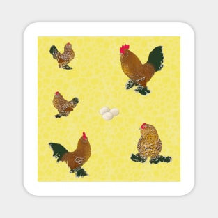 Belgian D'Uccle Pattern Yellow Magnet