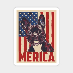 French Bulldog Merica 4th Of July Magnet