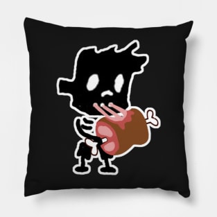 zombie boy eating Pillow