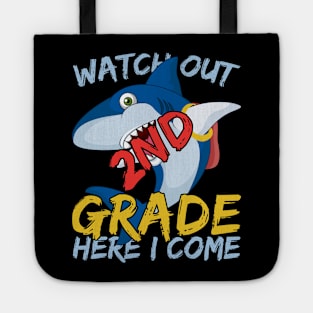 Funny Shark Watch Out 2nd grade Here I Come Tote