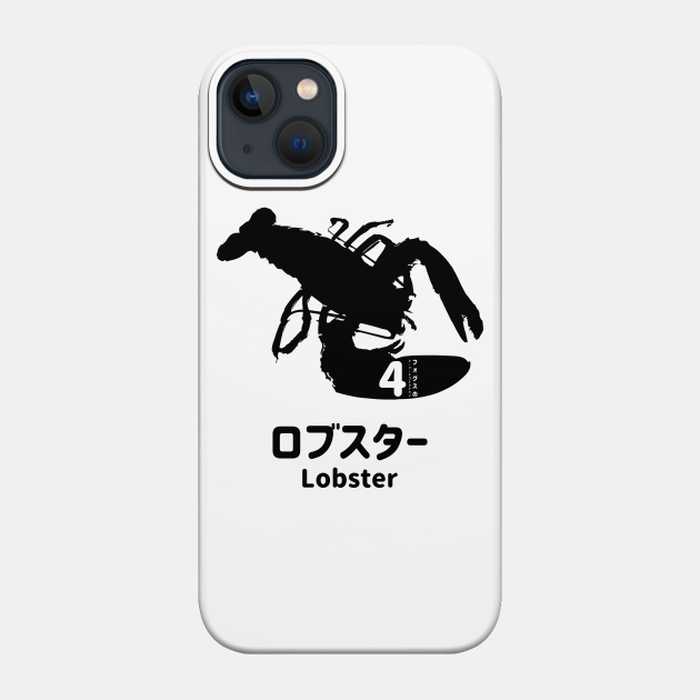 Fogs Seafood Collection No 4 Lobster Robusutaー On Japanese And English In Black フォグスのシーフードコレクション No 4ロブスター 日本語と英語 黒 Lobster Phone Case Teepublic