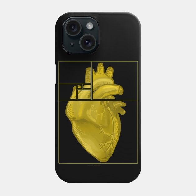 Fibonacci's Heart of Gold Phone Case by Norther