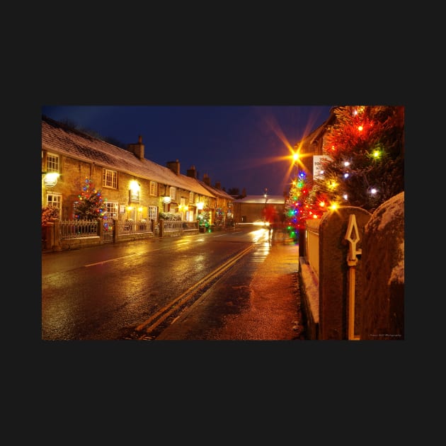 castleton derbyshire christmas street by Simon-dell