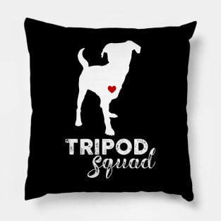 Tripod Squad, Three-Legged Dogs Pillow