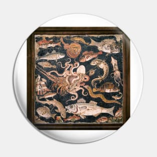 Roman seafood mosaic (C003/6746) Pin